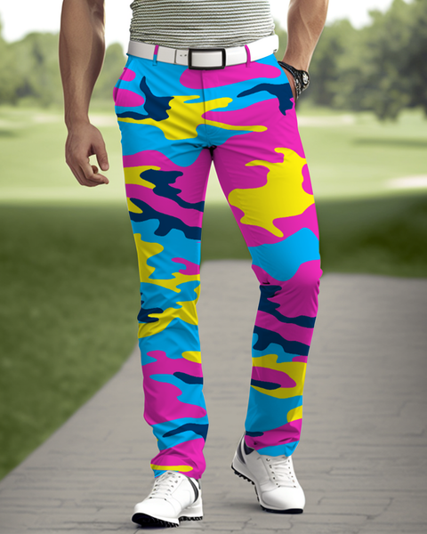 Neon camo online joggers